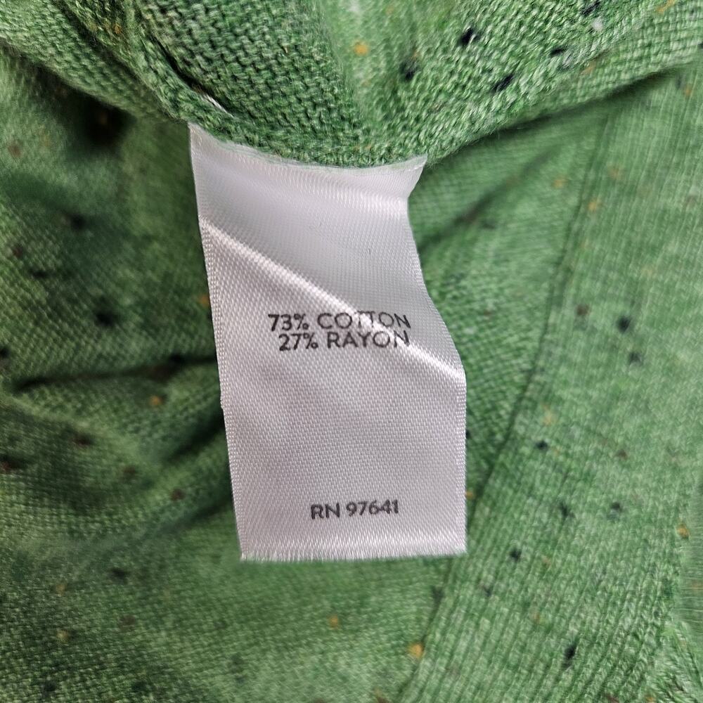 J Jill Green Knit Sweater Top Boat Neck Speckled Dolman Sleeves Women’s‎ Sz XS - Picture 4 of 6